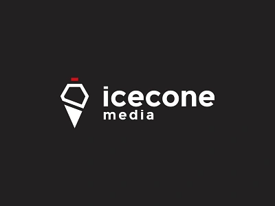 Icecone Media Logo Design branding clean logo design creative agency visual identity creative services branding graphic design ice cream cone logo icecream logo logo media agency rebranding media logo media solutions logo modern media company logo modern scandinavian logo reimagined ice cream symbol logo