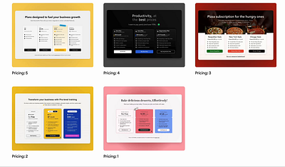 30 Unique Pricing Section Designs! daily ui challenge design hype 4 academy landing pages pricing secitons square.one ui ux ux design