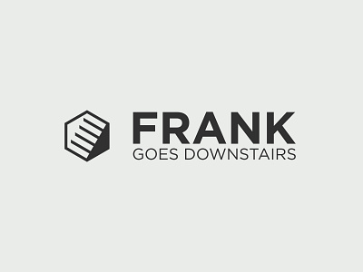 Frank Goes Downstairs Logo Design branding clean logo design development branding development logo graphic design hexagonal staircase logo design logo negative space symbolism sleek geometric logo web development agency