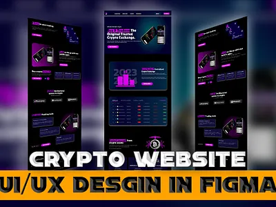 Crypto website design design figma design graphic design ui web design wireframe