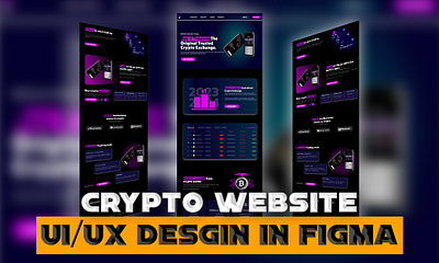 Crypto website design design figma design graphic design ui web design wireframe