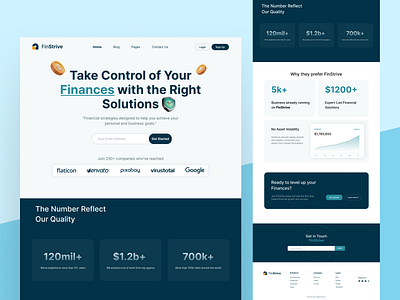 Finance Control Web Design branding design figma finance green ui ux web website