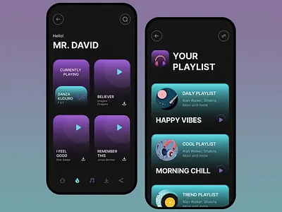 Playlist Pulse music app design app app design inspiration app interface app prototyping creative app design gradient design gradient ui mobile app mobile app interface music app design music app ui design music streaming platform personalized app playlist curator app playlist pulse ui user friendly app ux ux ui ux ui design