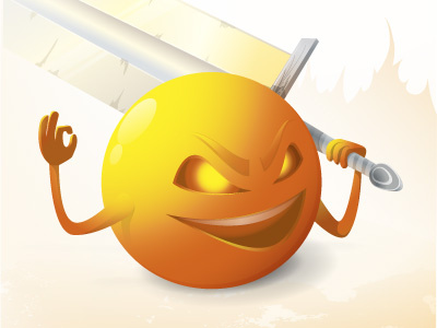 Killer Smiley doodling fun illustration vector