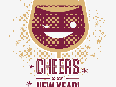 CHEERS pt 2 card design holiday illustration