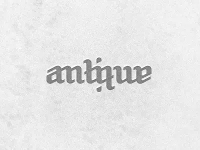 Antique Dribbble ambigram antika antique typography word wordmark