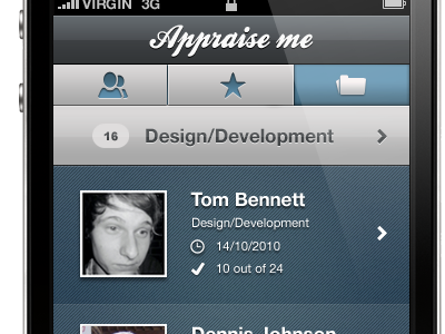 Appraise me app - Filter filter iphone ui