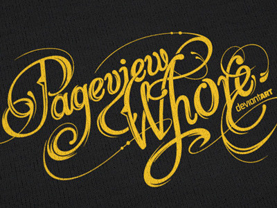 Pageview Whore deviantart t shirt tee type vector