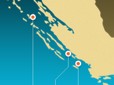 Croatian coast infography map