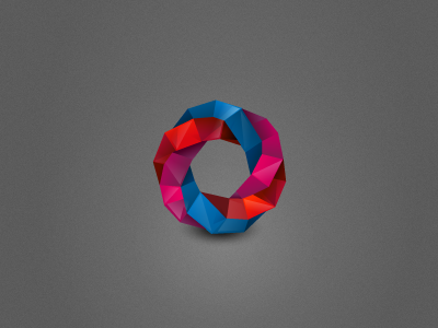 Next Ruby blue geometric icon logo pink red ruby