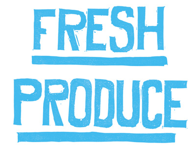 Produce Design branding poster typography