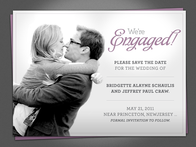 Email Announcement email image typography wedding