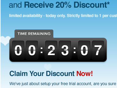 Limited time discount black blue countdown promotion timer