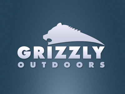 Grizzly Outdoors bear blue futura logo outdoors