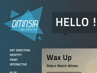 Portfolio art director clean css dark dmnsia gallery jquery minimalist portfolio slider webdesigner