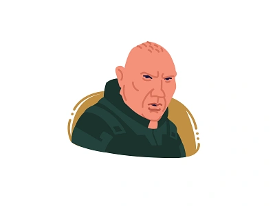 Dave Bautista (Rabban) actor avatar character dave bautista design dune face flat head illustration minimal movie portrait rabban simple vector