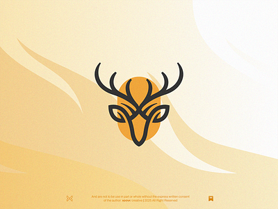 Deer Logo animal branding character creative deer hunter identity jungle mediaa minimal otdoor zoo