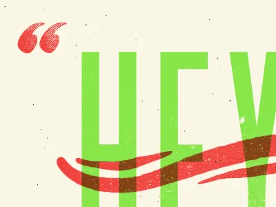 Hey! card poster two color