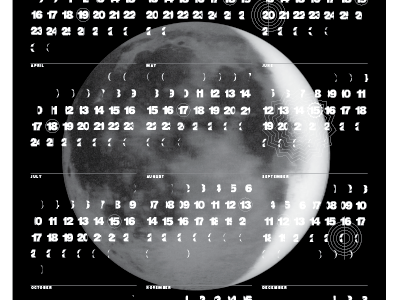 MoonPhase Calendar v.2011 calendar crop moon phase typography