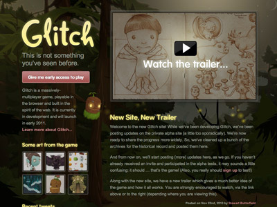 New Glitch Site & Trailer blog glitch