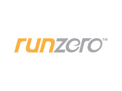 RunZero™ Logo brand identity logo yellow