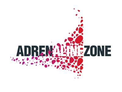 Rush adrenaline logo mark particle zone