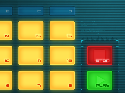 "Futuristic DJ" App UI design ipad music tutorial ui