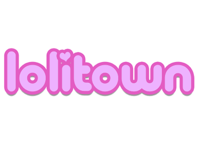 lolitown logo heart logo pink