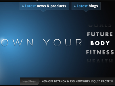 Own your _ black blue fitness splash