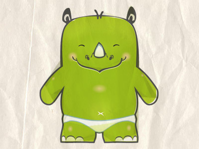 The other Rhino character illustration moji rhino