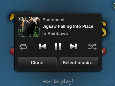 Towers - In game music player/picker popup game iphone music picker popup towers