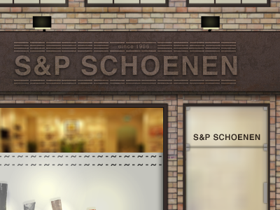 Modeling a shopping street architecture bricks brown house