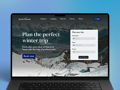 ArcticTravels Hero Section business design figma hero landing page travel ui ux web web design