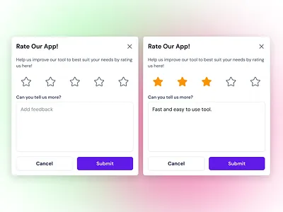 Ratings & Review UI Modal design resource feedback give review popup ratings review star ratings ui ui design user feedback user review ux ux design