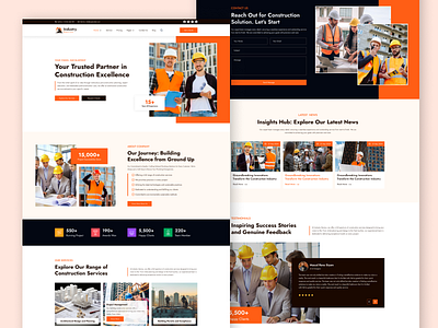 Construction Website UI Design business cms design graphic design ui ux website