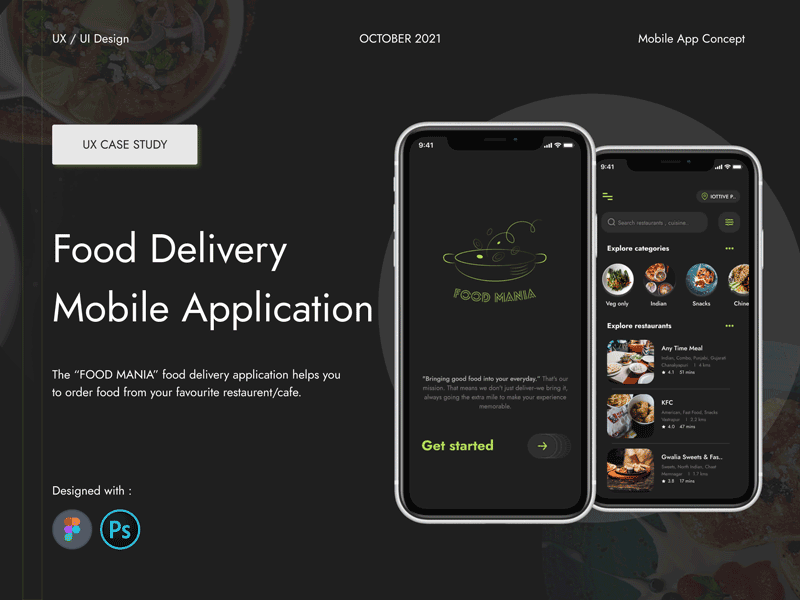 Food Delivery Mobile Application animation app branding design graphic design illustration logo typography ui ux