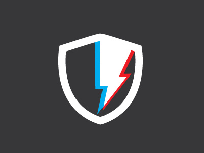 Fancharge brand fancharge identity lightning logo shield