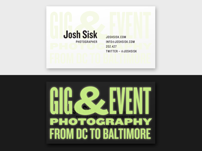 Glow in the Dark Business Card business card glow in the dark