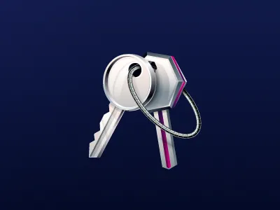 Faceted Glossy Keys glossy icon illustrator metal