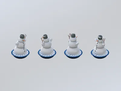 Snowman facebook game hand level paint sprite texture