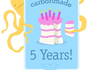 Cake banner carbonmade illustration