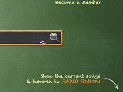 Chalkboard grooveshark music search