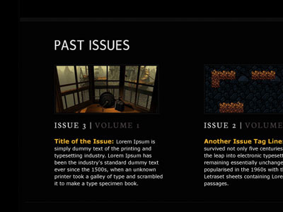 Game Journal Footer archives blog footer list neuton puritan typography verdana