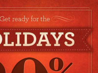 Holidays archer christmas holiday illustration red seasonal texture typography