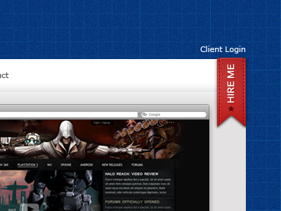 Hire Me Blueprint blue blueprint client login gray hire hire me latest red ribbon