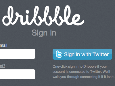 Sign in with Twitter dribbble sign in twitter twitter apps