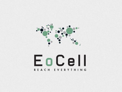 EoCell V2 globe green logo map network technology world