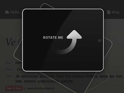 Rotate Me gui ipad lightbox modal rotation