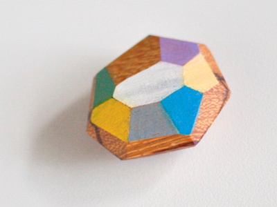 Final Gem color geometric jewelry paint product wood