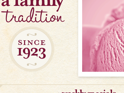 Ice Cream Shop web design